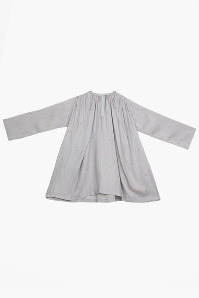 GATHER NECK DRESS-GREY Kids THREE Kids 