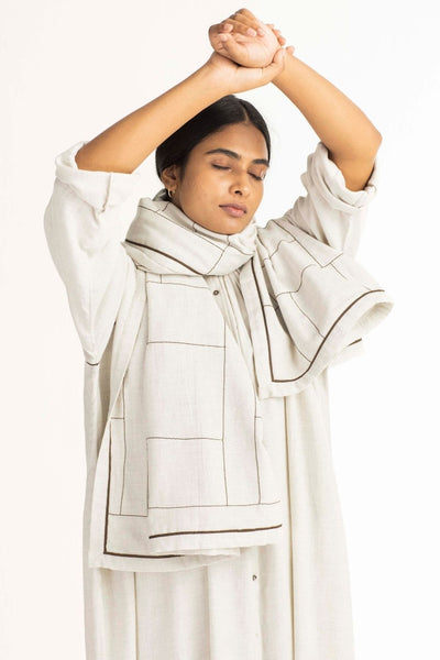 Gather Neck Shirt Co-ord- Beige (Set Of 3) Fashion THREE