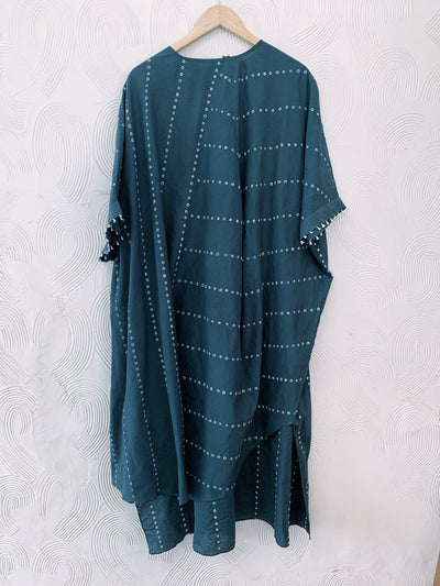 Green bandhani kaftan Fashion The Pot Plant