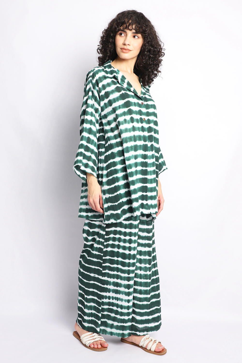GREEN SHIBORI BREEZY CO-ORD SET Fashion The Pot Plant