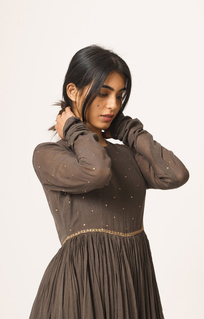 Grey Aayat Anarkali Fashion DOT