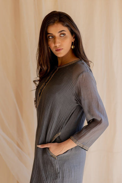 Grey Gul Seedh Kurta Fashion Nirjara