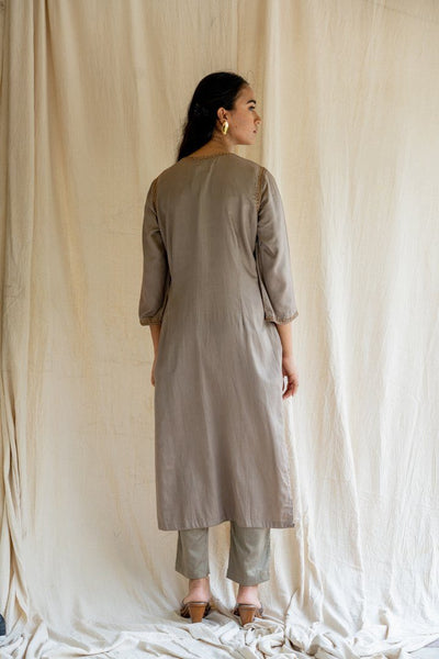 Grey Seedh Kurta Fashion Nirjara