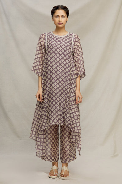 GREY THREAD EMBROIDERED KURTA SET Fashion MYOHO 