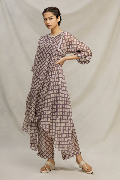 GREY THREAD EMBROIDERED KURTA SET Fashion MYOHO 