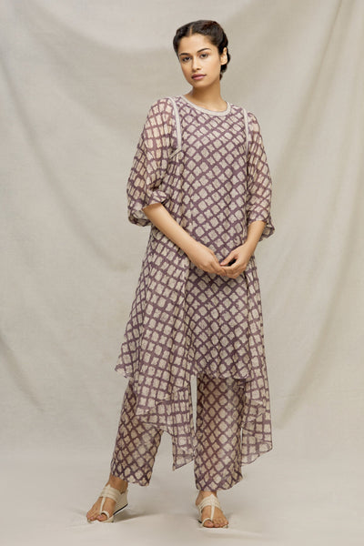 GREY THREAD EMBROIDERED KURTA SET Fashion MYOHO 