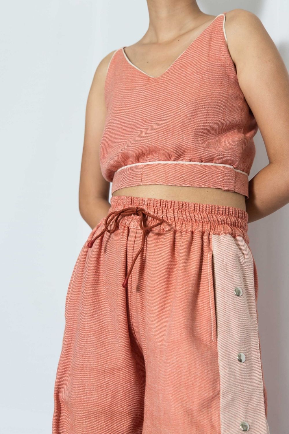 Groovy Coral Cropped Top Fashion Rias 