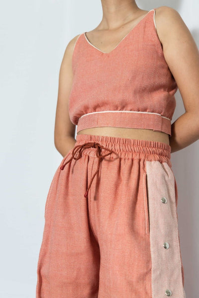 Groovy Coral Cropped Top Fashion Rias 