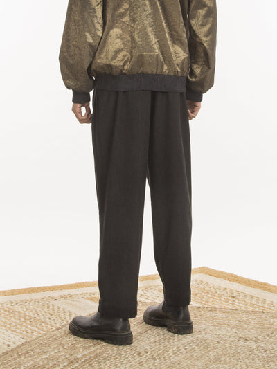Handwoven Black Cotton Bamboo Trouser Men Akaaro Men 