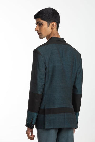 Handwoven Blue Bird Jacket Co-ords Basic Shirt Trouser Men Akaaro Men 