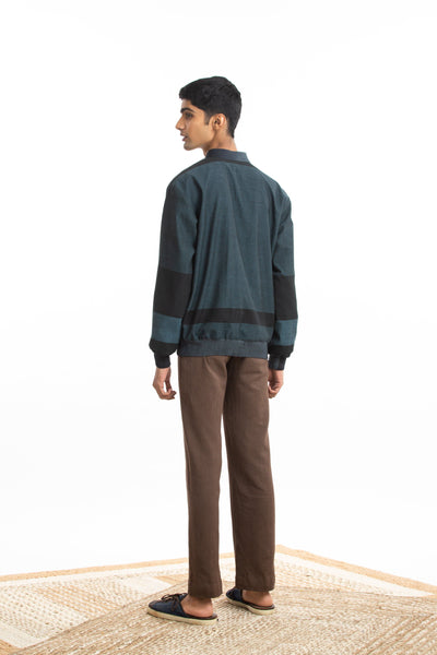 Handwoven Bomber Jacket Co-ord Basic Shirt Trouser Men Akaaro Men 