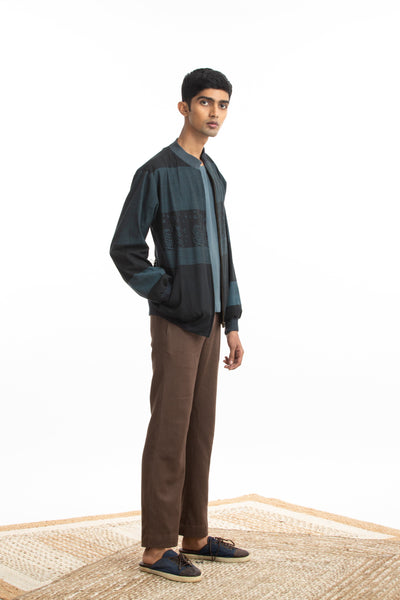 Handwoven Bomber Jacket Co-ord Basic Shirt Trouser Men Akaaro Men 