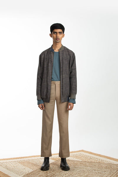 Handwoven Bomber Jacket Co-ord Basic Shirt Trouser Men Akaaro Men 