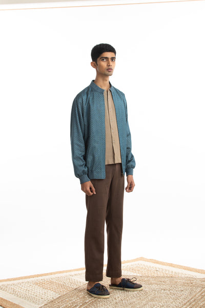 Handwoven Bomber Jacket Co-ord Basic Shirt Trouser Men Akaaro Men 