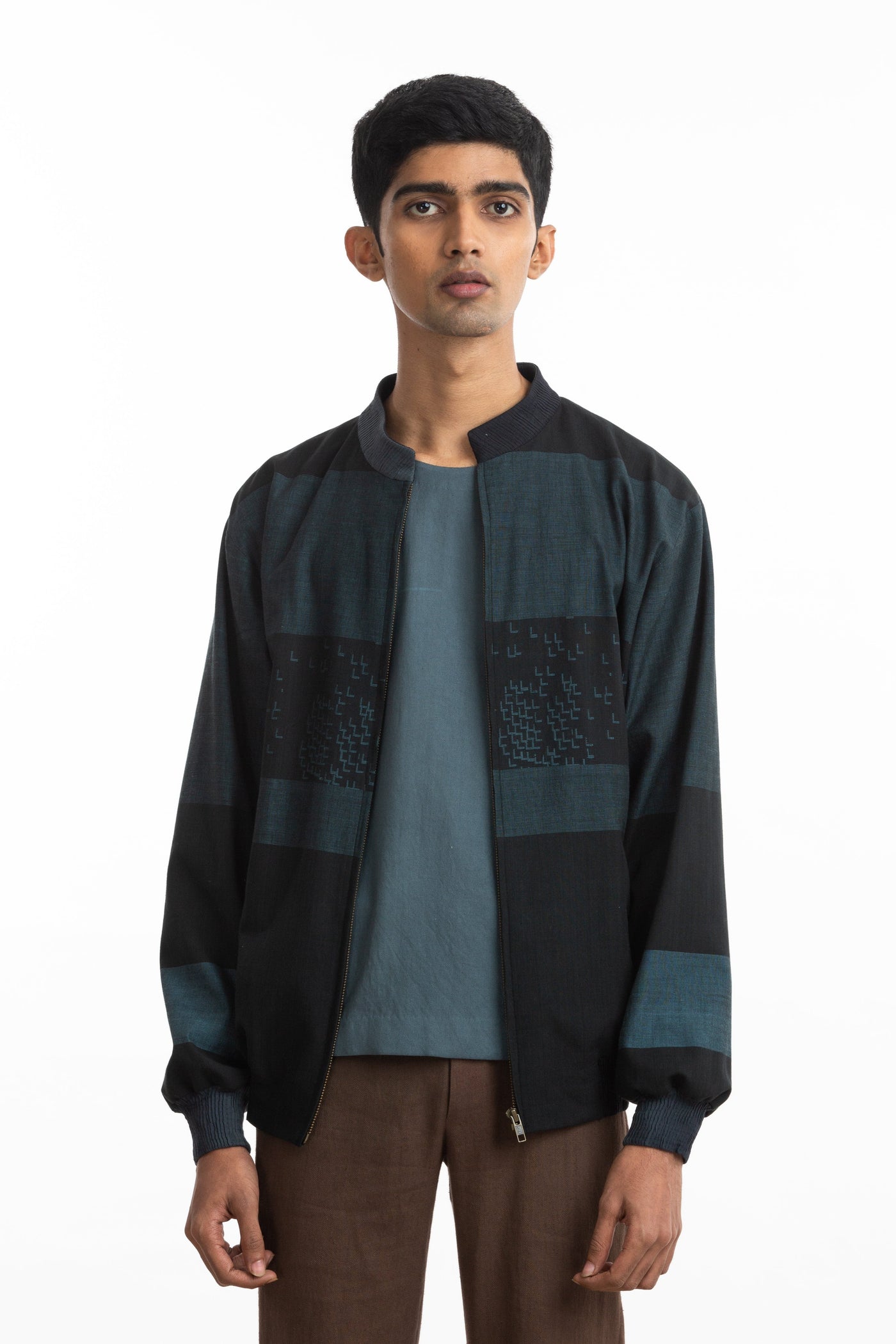 Handwoven Bomber Jacket Co-ord Basic Shirt Trouser Men Akaaro Men 