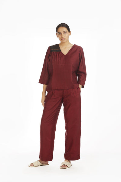 Handwoven Engineered Silk Top Fashion Akaaro