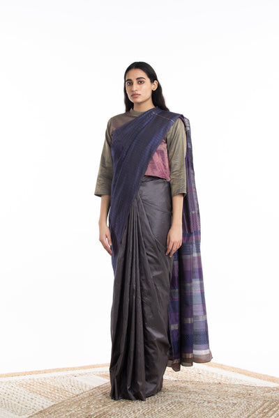Handwoven Multicolor Engineered Silk Saree Fashion Akaaro