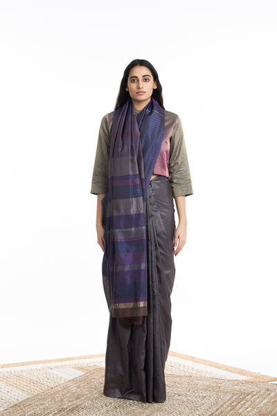 Handwoven Multicolor Engineered Silk Saree Fashion Akaaro
