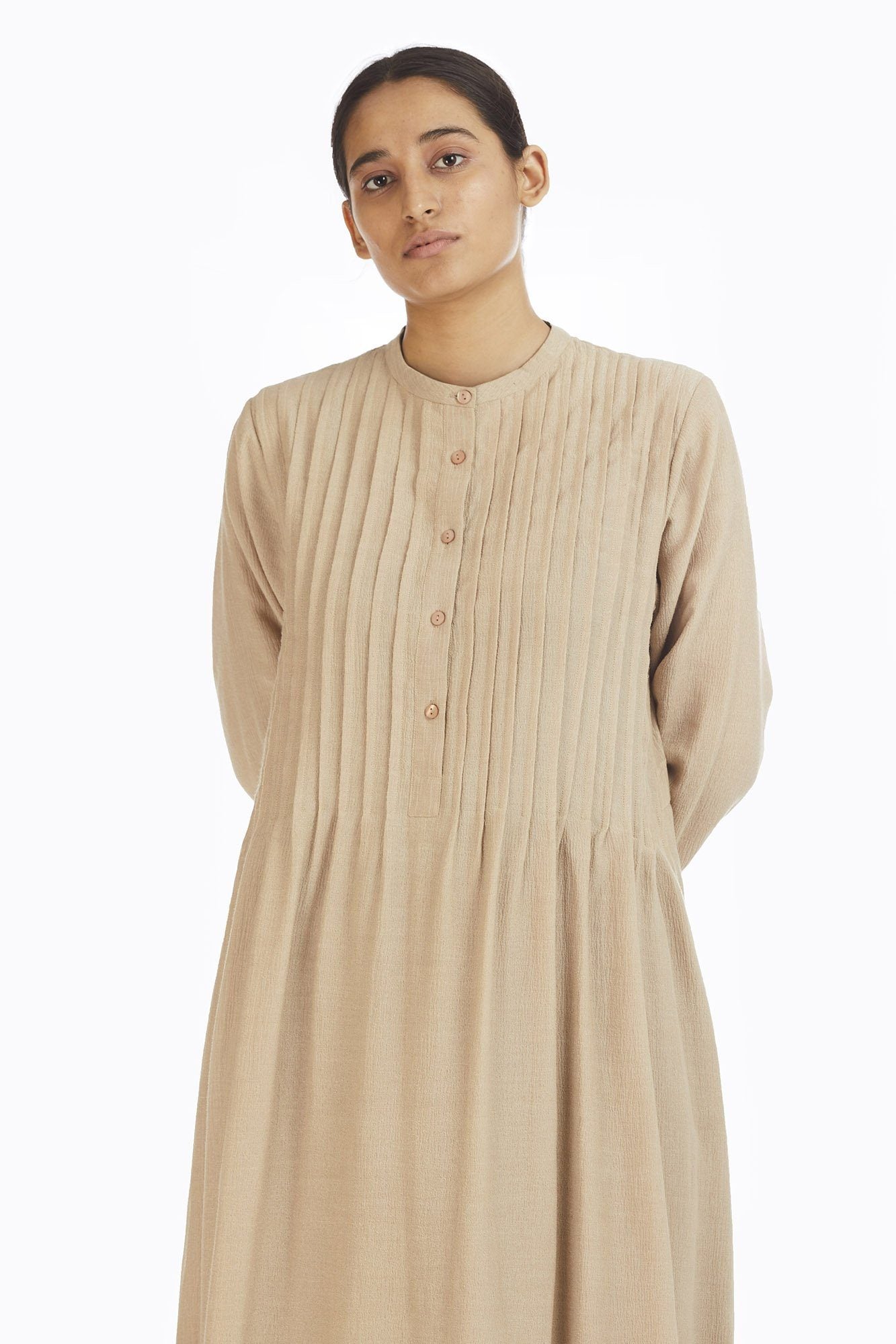 Handwoven Pintuck Bamboo Dress Fashion Akaaro
