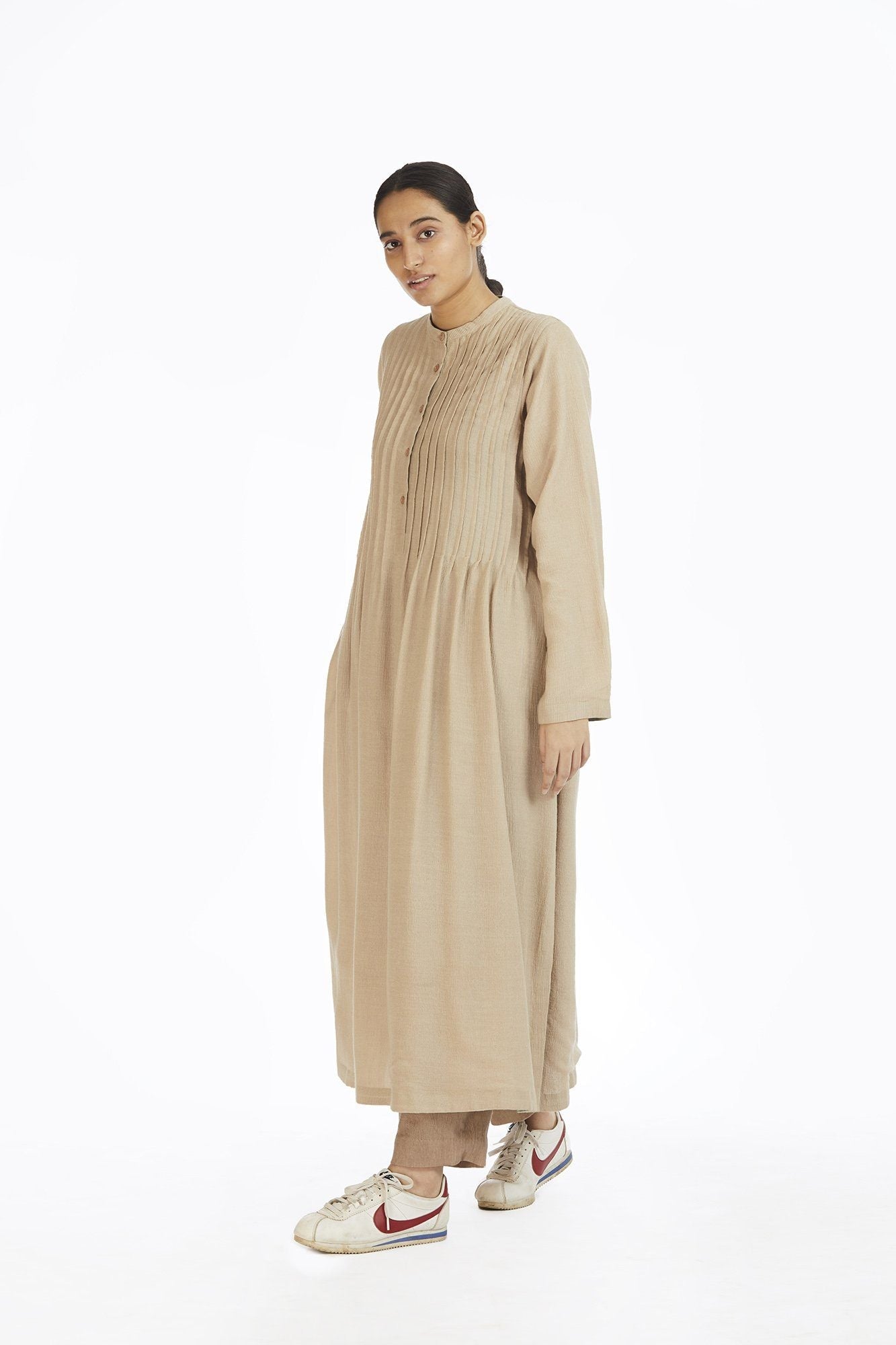 Handwoven Pintuck Bamboo Dress Fashion Akaaro