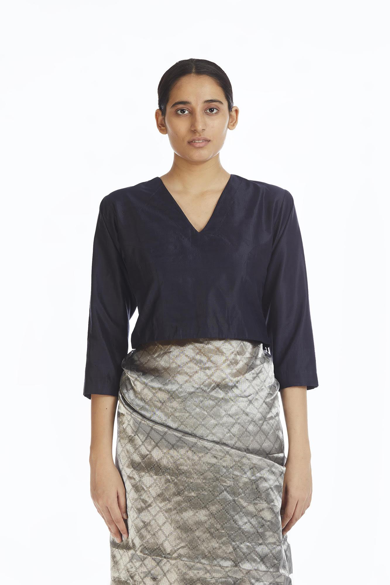 Handwoven Silver Longline Metallic Saree Fashion Akaaro