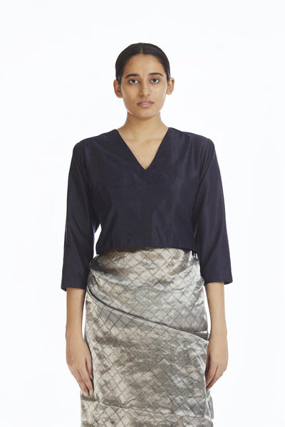 Handwoven Silver Longline Metallic Saree Fashion Akaaro
