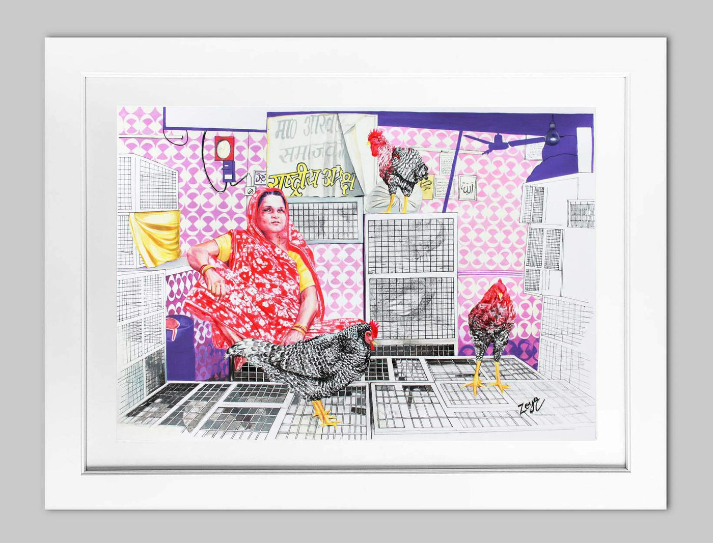Haseena Chicken Shop Print Art Zoya Chaudhary 