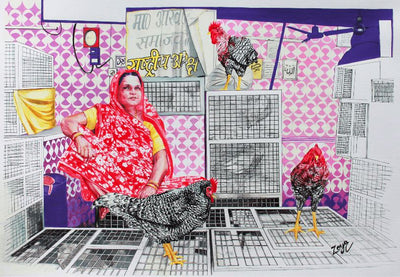 Haseena Chicken Shop Print Art Zoya Chaudhary 