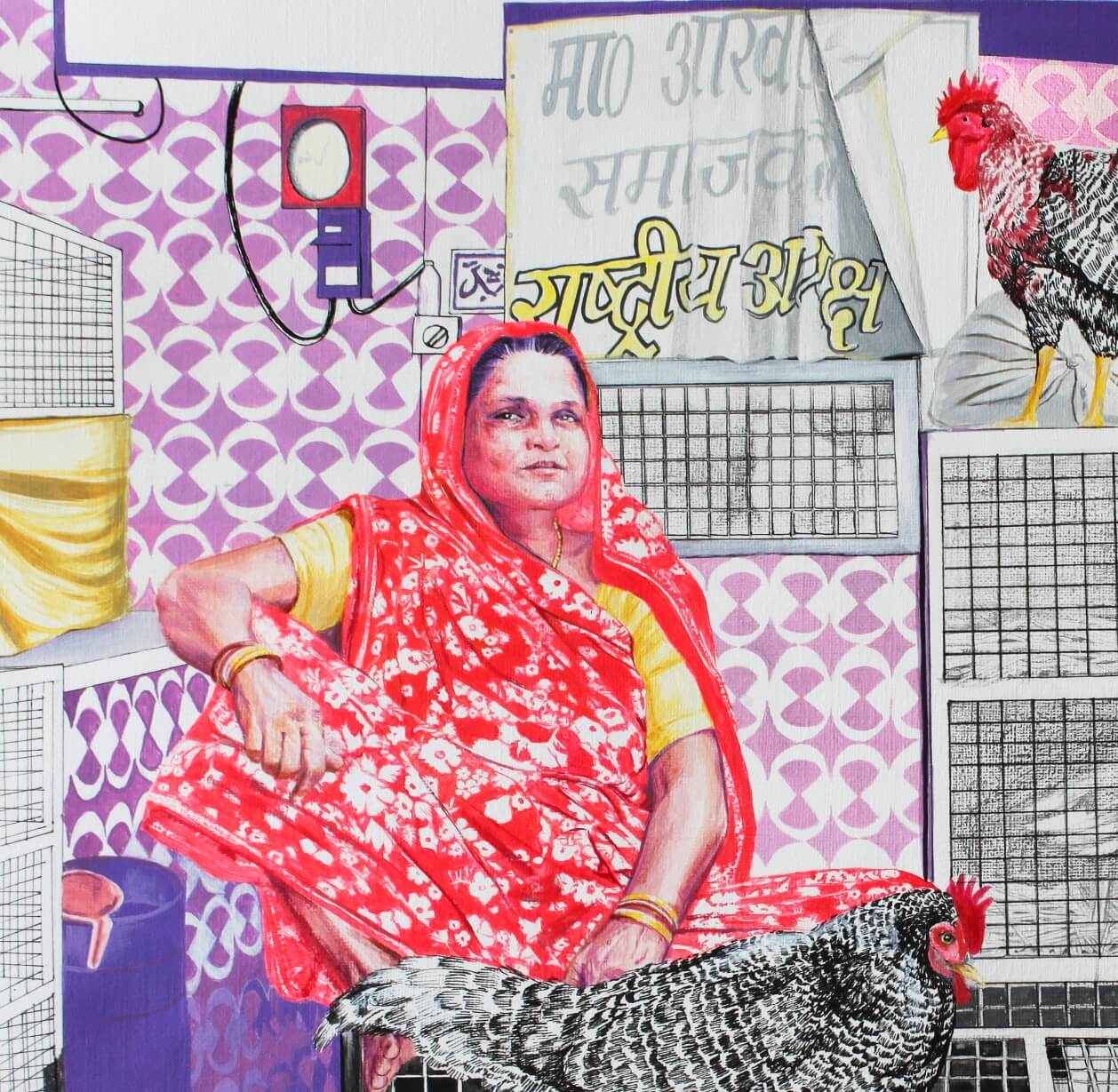 Haseena Chicken Shop Print Art Zoya Chaudhary 