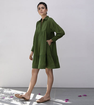 Heather & Grass Gathered Dress Fashion Khara Kapas