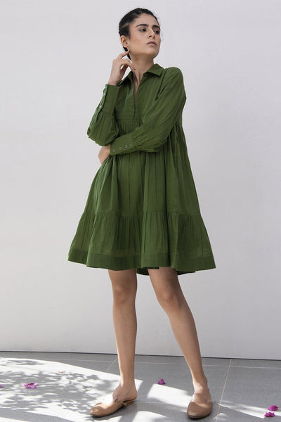 Heather & Grass Gathered Dress Fashion Khara Kapas