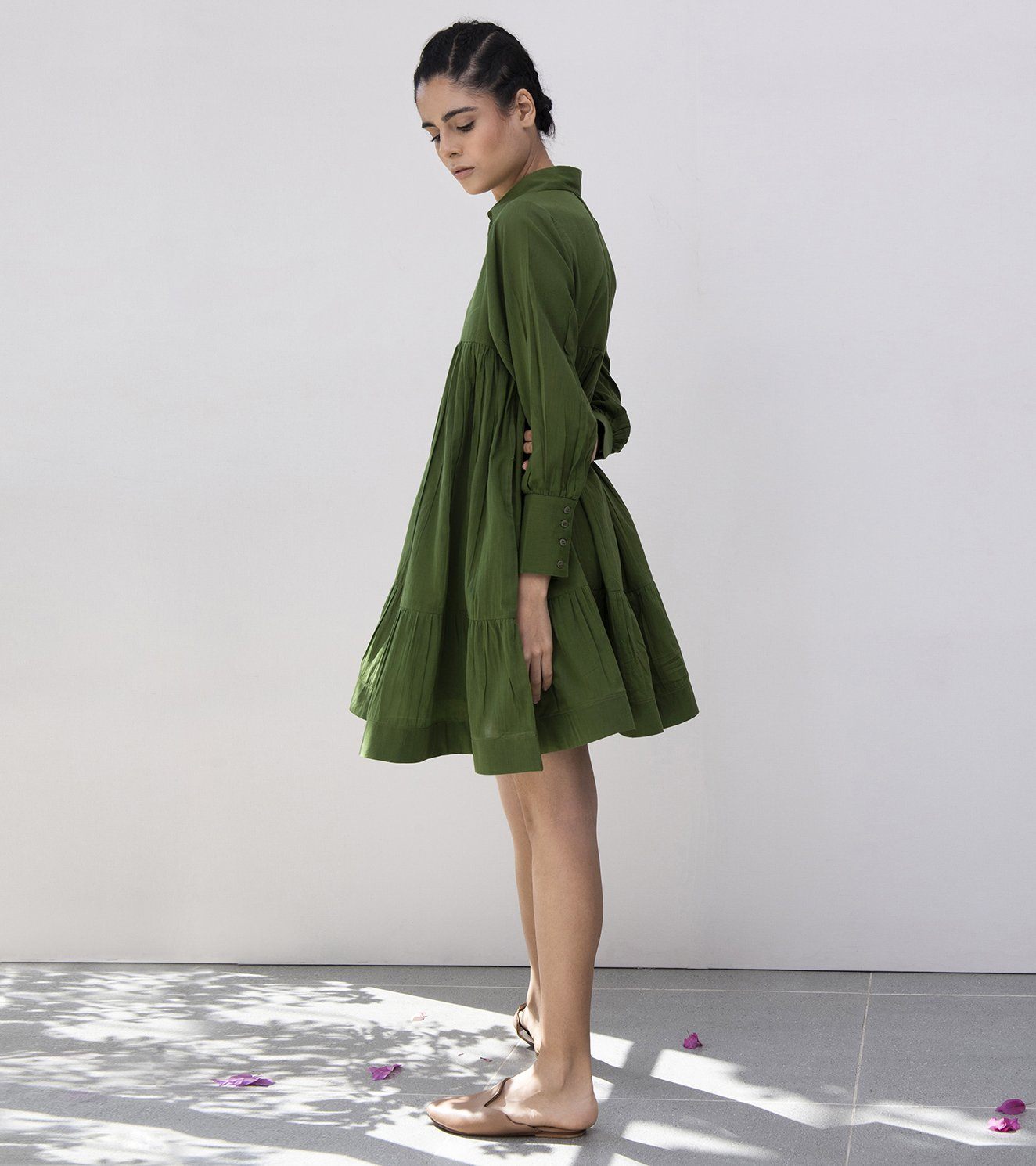 Heather & Grass Gathered Dress Fashion Khara Kapas