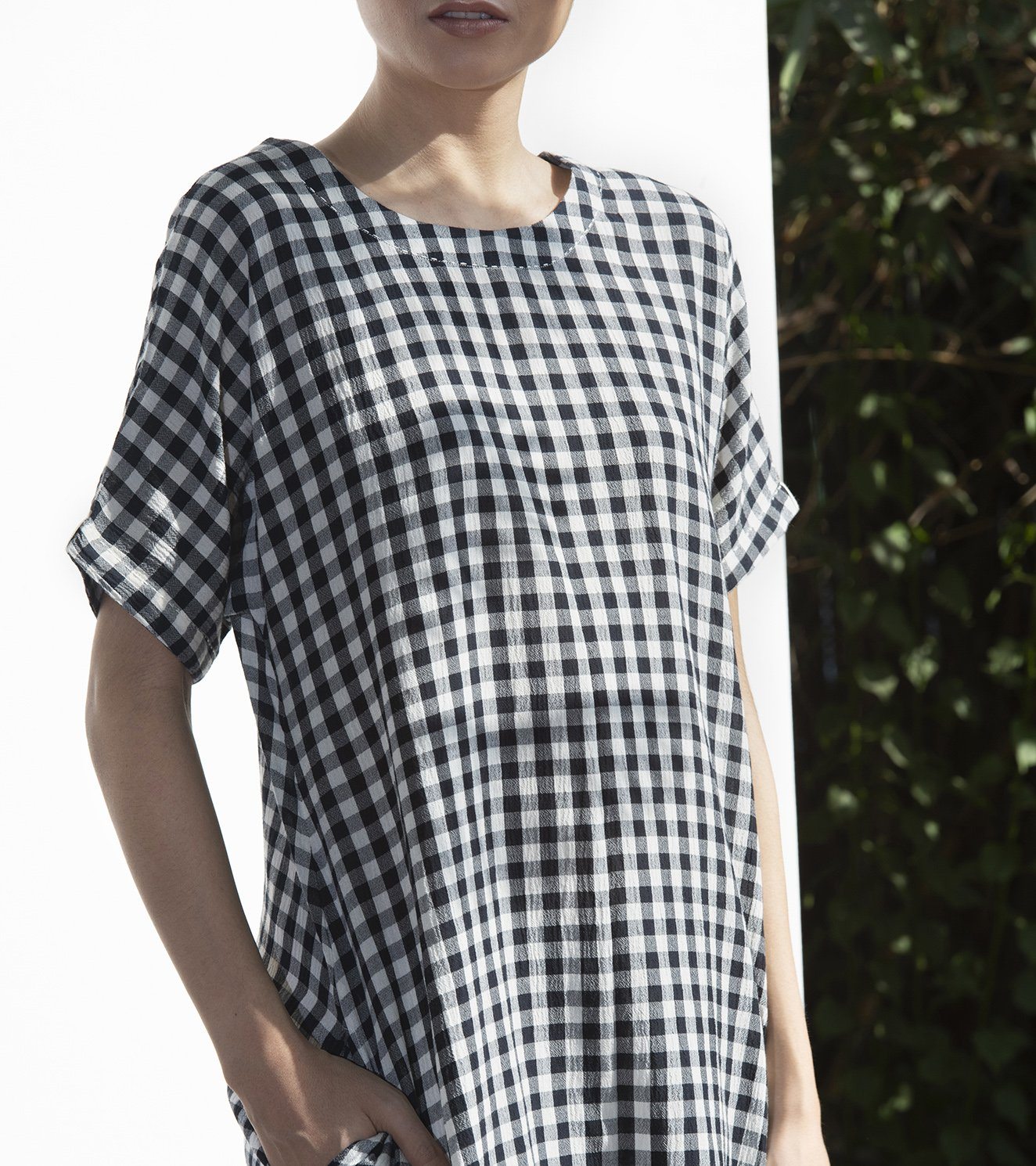 Hellebore Checkered Tunic & Pants Set Fashion Khara Kapas