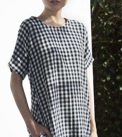 Hellebore Checkered Tunic & Pants Set Fashion Khara Kapas