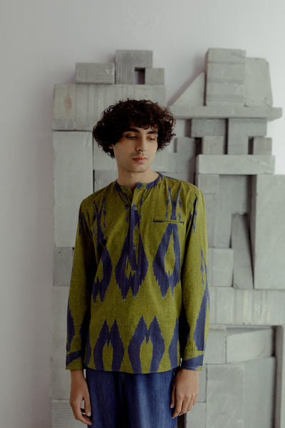 Henna Button Shirt Men Translate Men