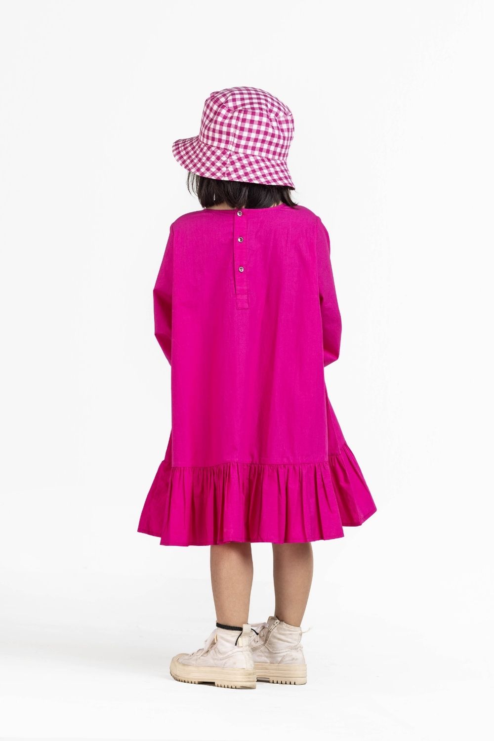 Hot Pink Frill Dress Kids THREE Kids 