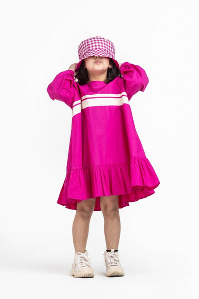 Hot Pink Frill Dress Kids THREE Kids 