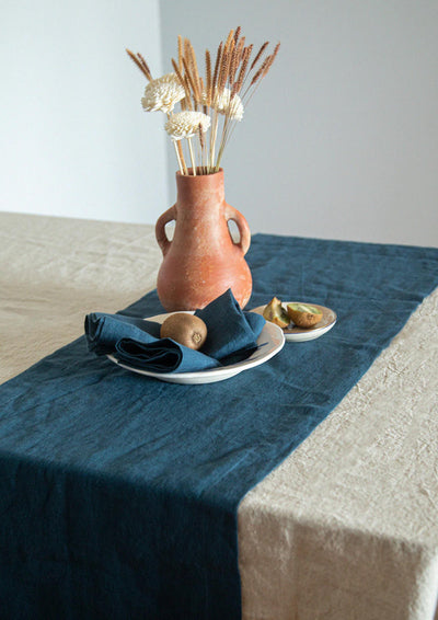 Indigo Linen Table Napkin Home Saphed Home