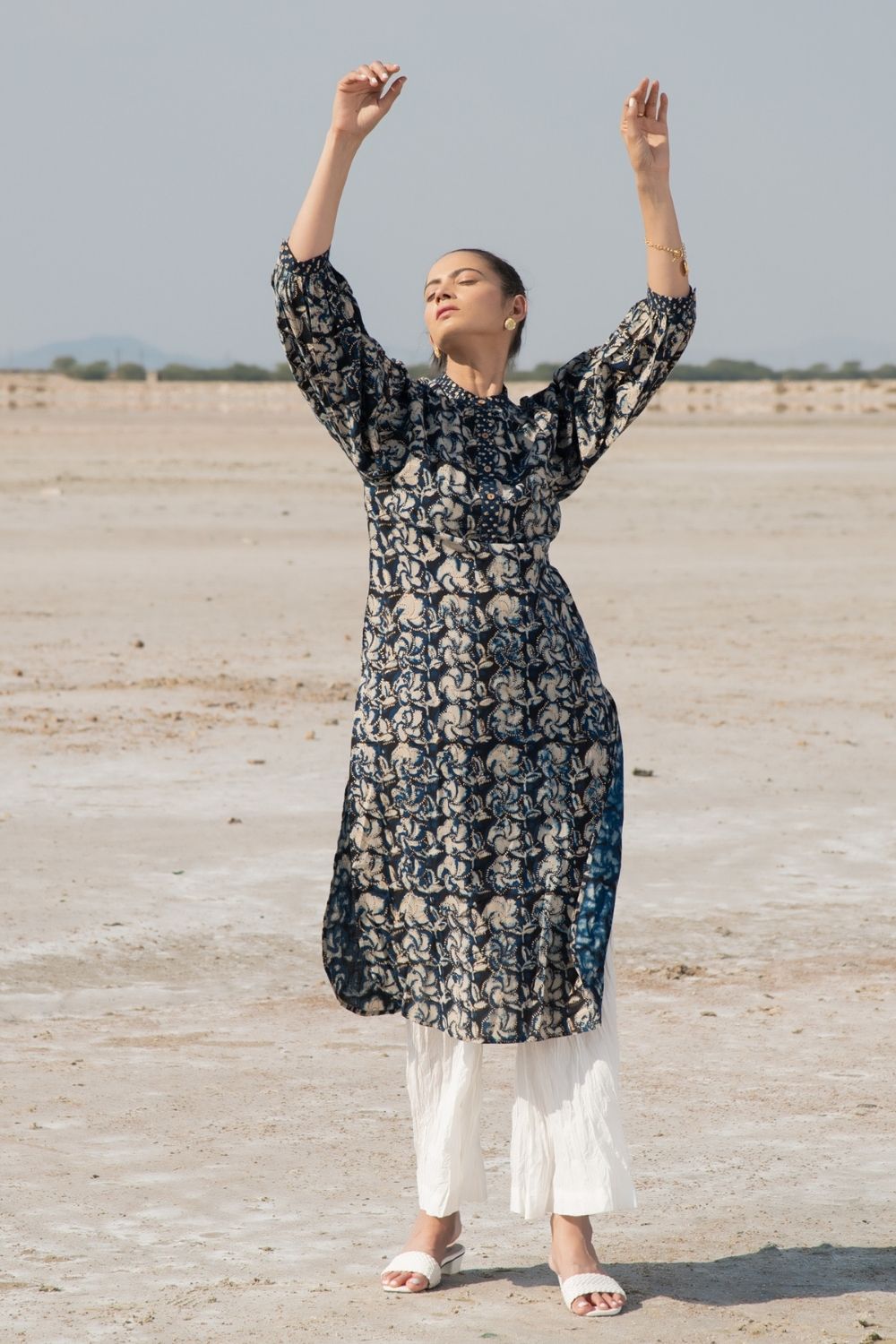 Indigo Orchid Kurta Set Fashion Marche