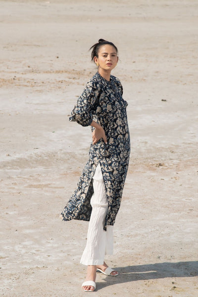 Indigo Orchid Kurta Set Fashion Marche