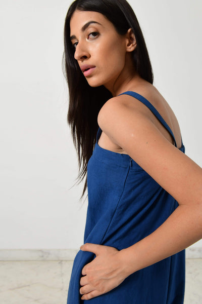Indigo Strappy Jumpsuit Fashion Rias
