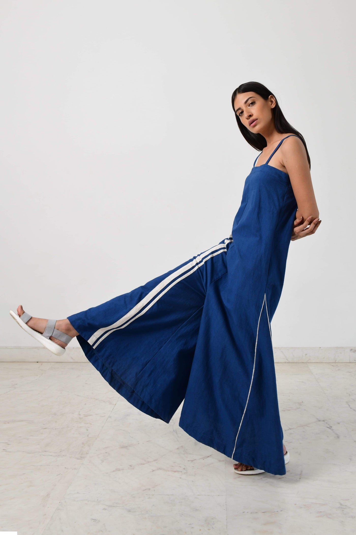 Indigo Strappy Jumpsuit Fashion Rias