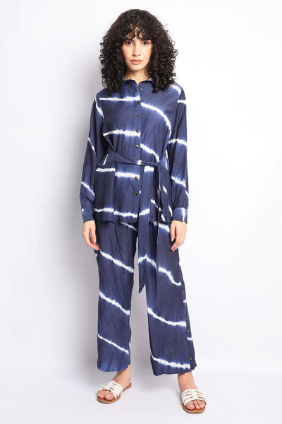 INK BLUE HAND DONE SHIBORI CO-ORD SET Fashion The Pot Plant