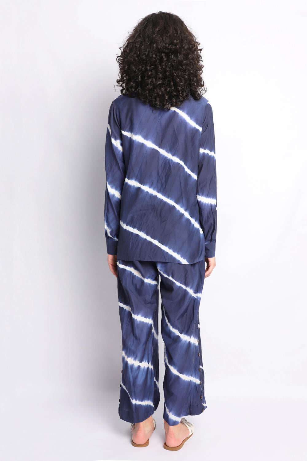 INK BLUE HAND DONE SHIBORI CO-ORD SET Fashion The Pot Plant