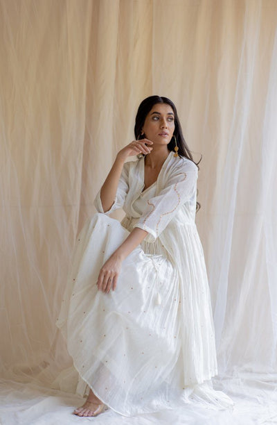 Ivory Nasim Jama and Shameez Fashion Nirjara