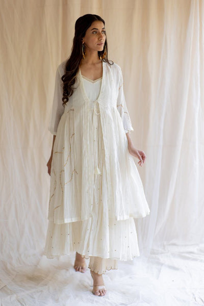 Ivory Nasim Jama and Shameez Fashion Nirjara