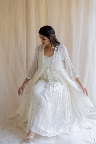 Ivory Nasim Jama and Shameez Fashion Nirjara