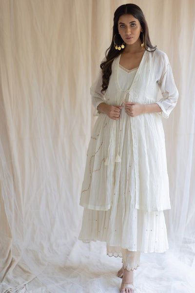 Ivory Nasim Jama and Shameez Fashion Nirjara