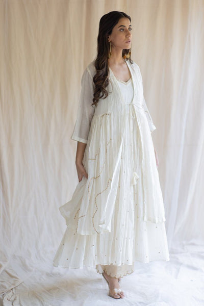 Ivory Nasim Jama and Shameez Fashion Nirjara