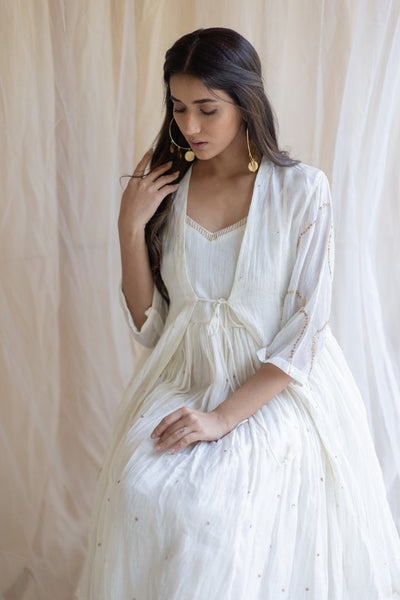 Ivory Nasim Jama and Shameez Fashion Nirjara